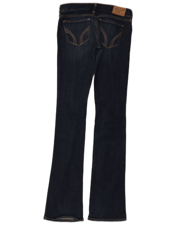 Hollister Womens Flared Jeans US 4 XS W24 L33 Navy Blue Cotton