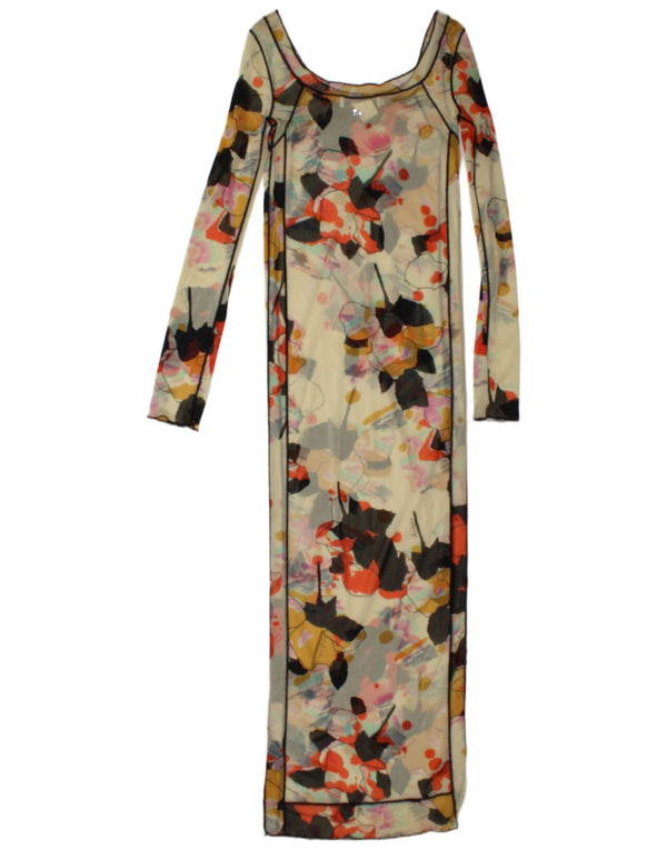 Sonia Rykiel Womens See Through Maxi Dress IT 40 Small Off White Floral