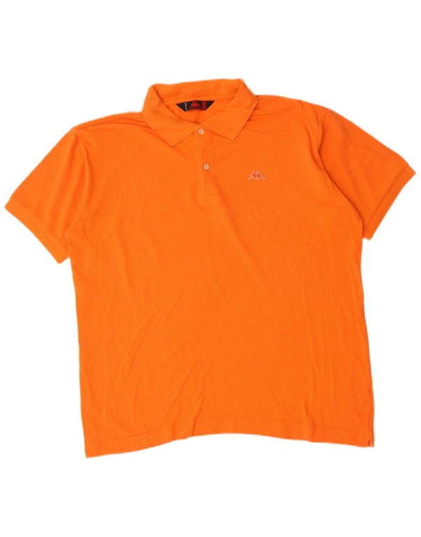 Kappa Mens Polo Shirt XL Orange Cotton
