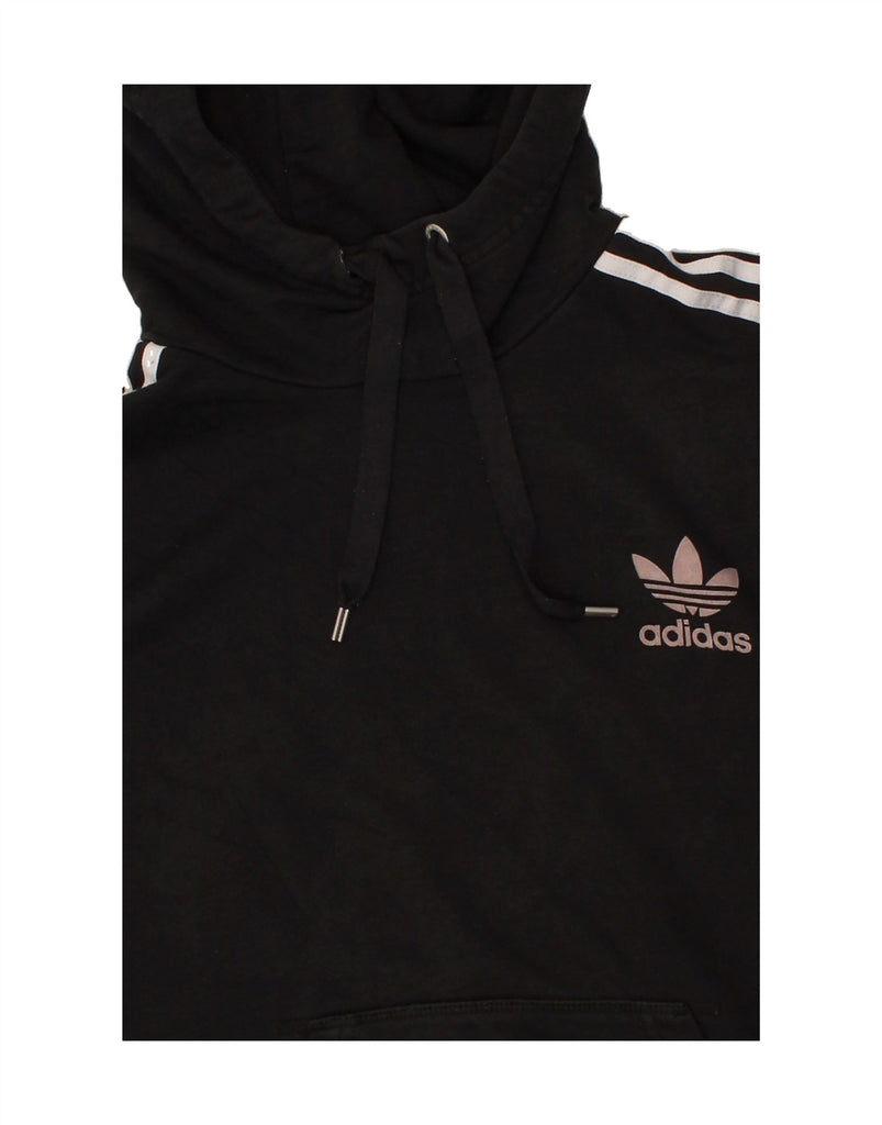 ADIDAS Womens Oversized Hoodie Jumper UK 18 XL Black Cotton | Vintage Adidas | Thrift | Second-Hand Adidas | Used Clothing | Messina Hembry 