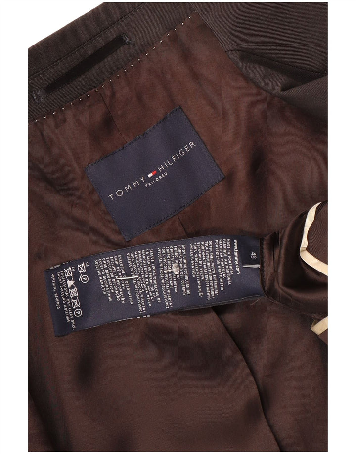 Tommy Hilfiger Mens 2 Button Blazer Jacket IT 48 Medium Brown Wool