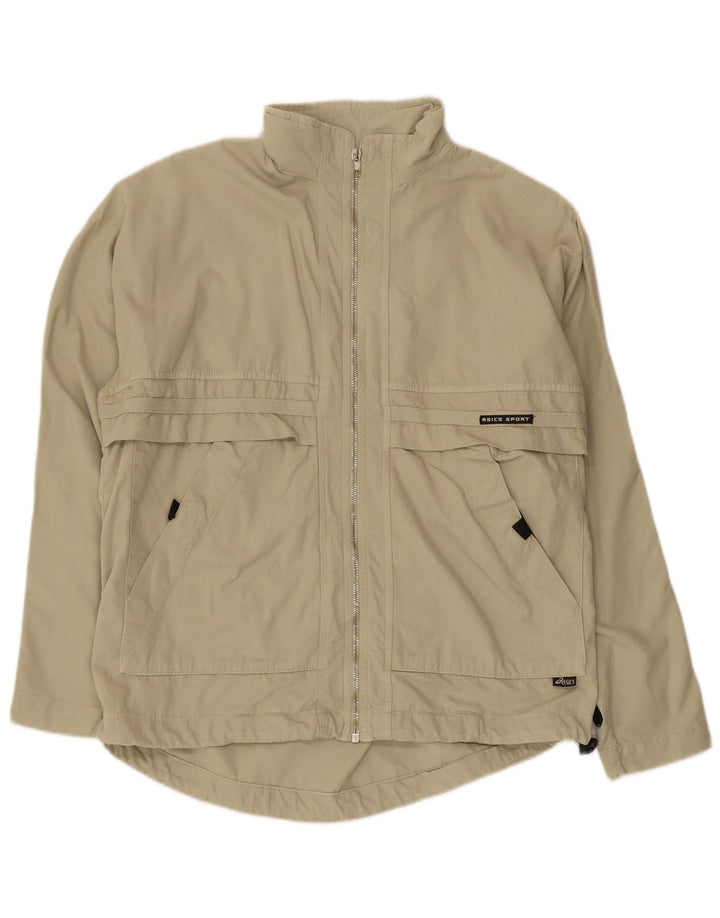 Asics Mens Rain Jacket UK 38 Medium Beige Cotton