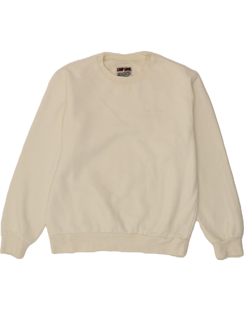 CAMP DAVID Mens Sweatshirt Jumper XL White Cotton Vintage Camp David and Second-Hand Camp David from Messina Hembry 