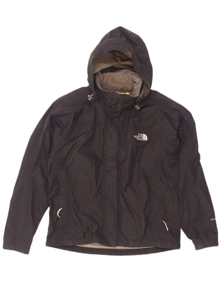 The North Face Womens Hyvent Hooded Oversized Rain Jacket UK 10 Small Black
