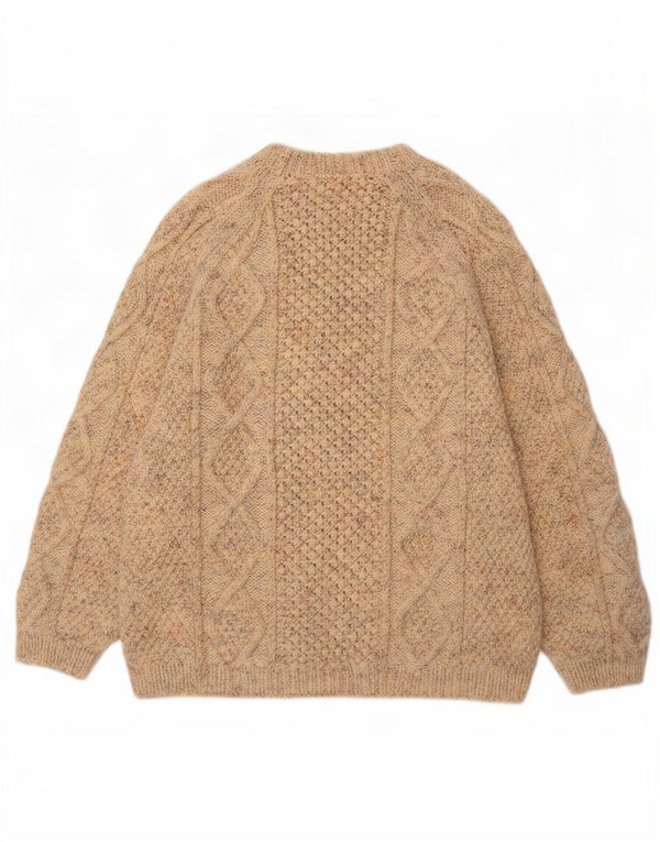 Vintage Mens Crew Neck Jumper Sweater 2XL Beige