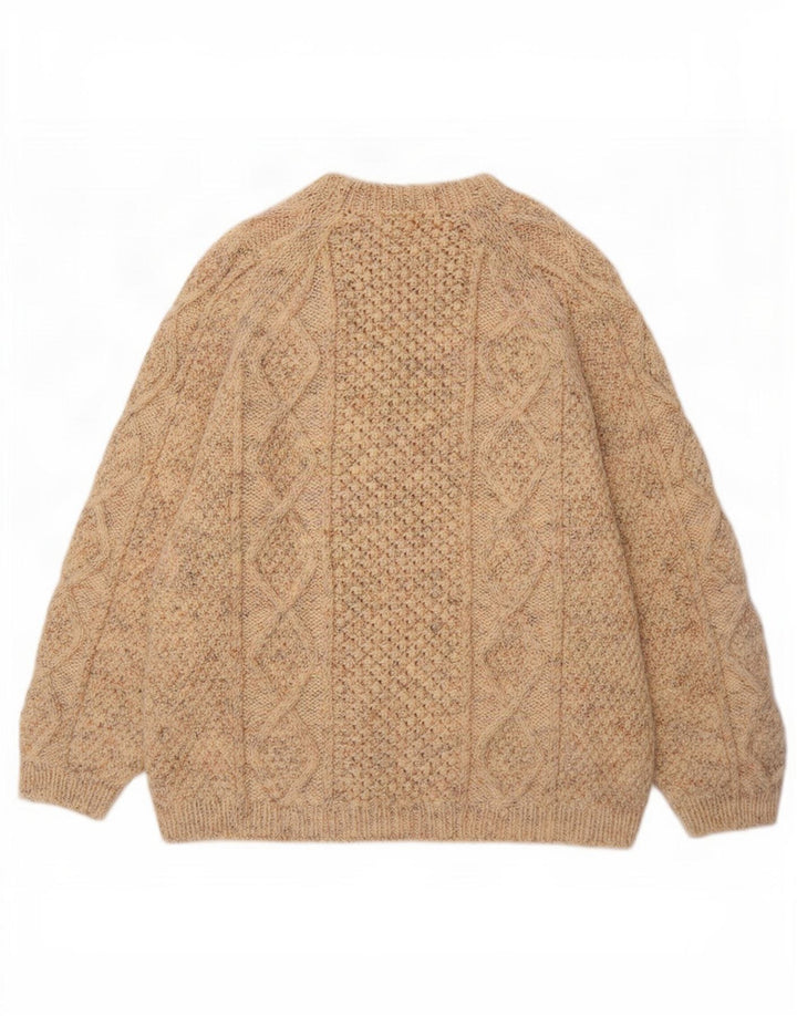 Vintage Mens Crew Neck Jumper Sweater 2XL Beige