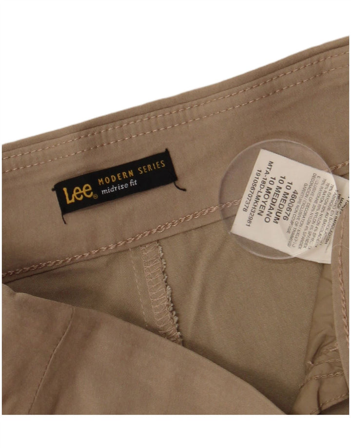 LEE Womens Modern Series Mid Rise Capri Trousers US 10 Large W30 L21 Beige