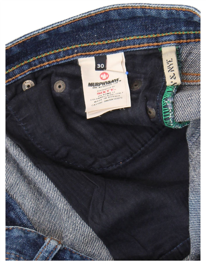 MURPHY & NYE Mens Sailmakers Custom Fit Straight Jeans W30 L30 Blue Cotton