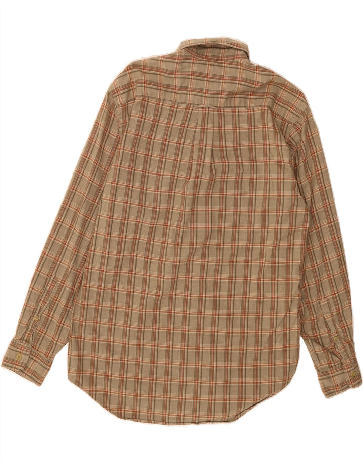 NAUTICA Mens Flannel Shirt Medium Brown Check Cotton Vintage Nautica and Second-Hand Nautica from Messina Hembry 
