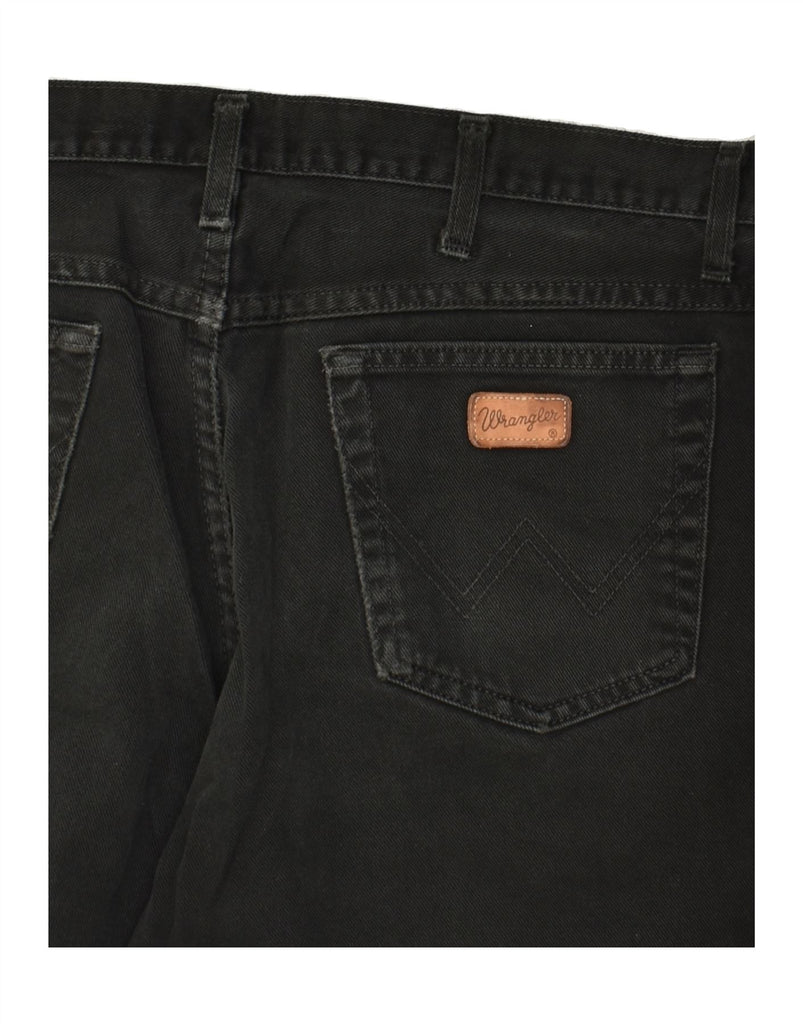 WRANGLER Mens Straight Jeans W38 L25  Black Cotton | Vintage Wrangler | Thrift | Second-Hand Wrangler | Used Clothing | Messina Hembry 