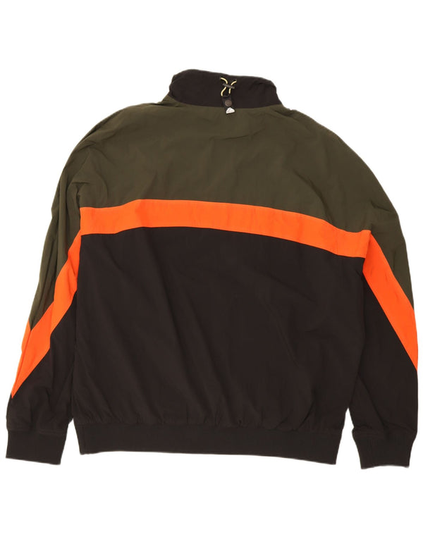 Superdry Mens Anorak Jacket UK 42 XL Black Colourblock Nylon