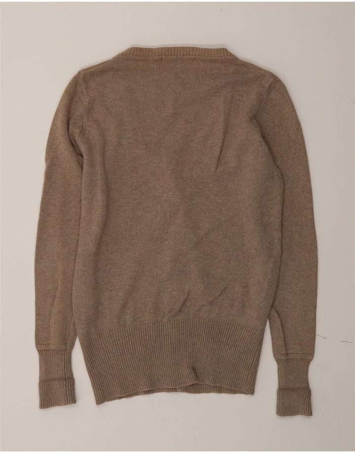 Zara Womens Cardigan Sweater UK 16 Large Grey Cotton