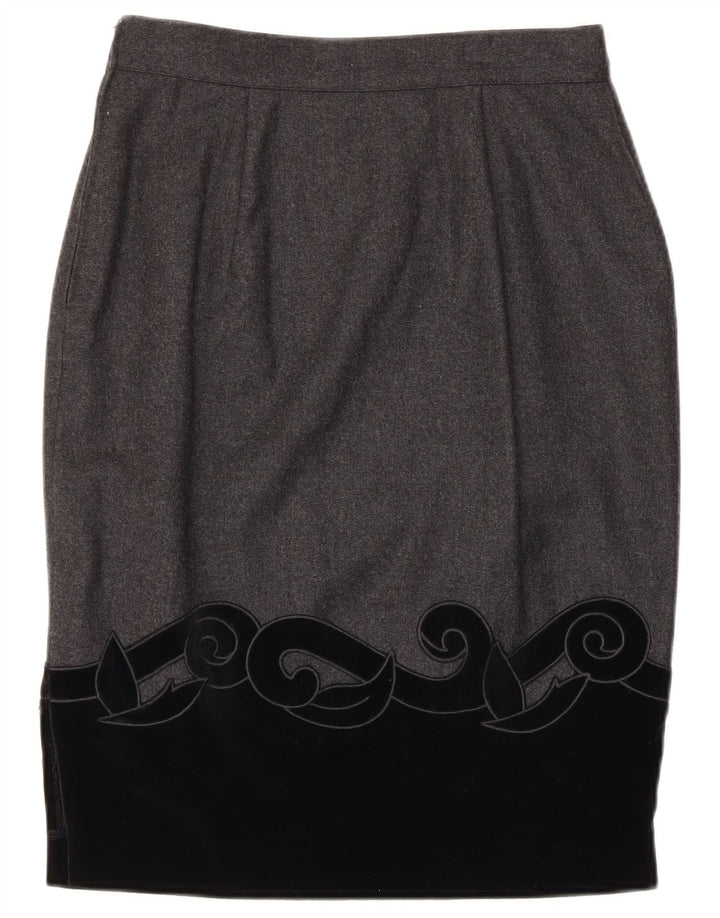 BLUMODE Womens Pencil Skirt IT 44 Medium W28 Grey Colourblock