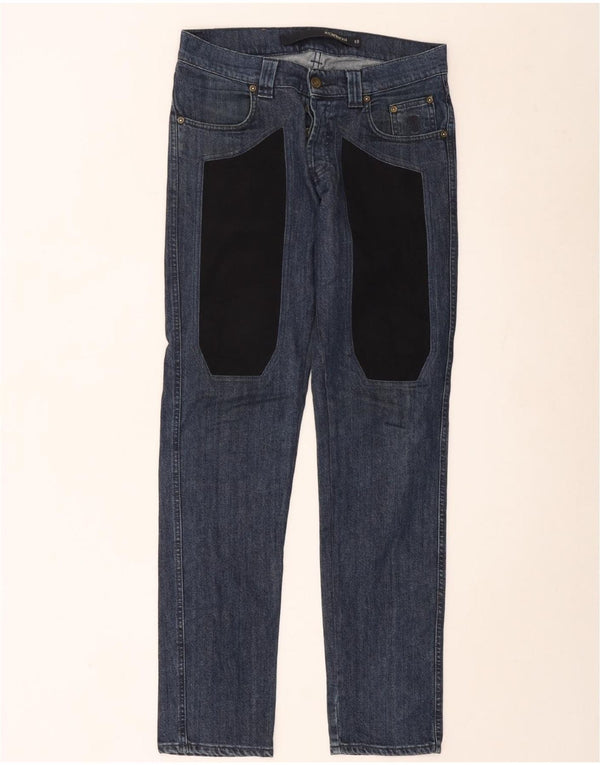 Jeckerson Mens Slim Jeans W30 L31 Blue Colourblock Cotton