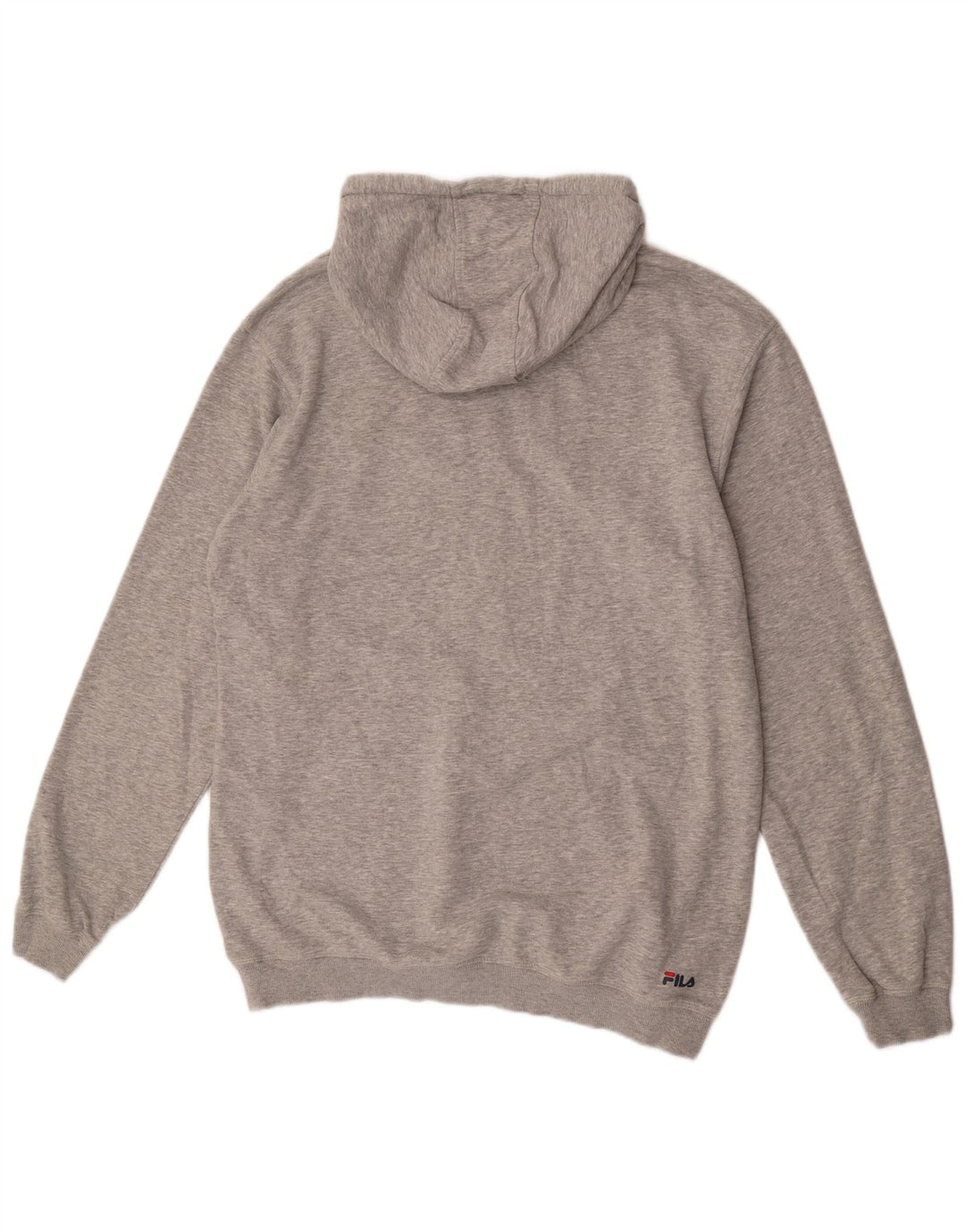 Fila Mens Graphic Hoodie Jumper XL Grey Cotton