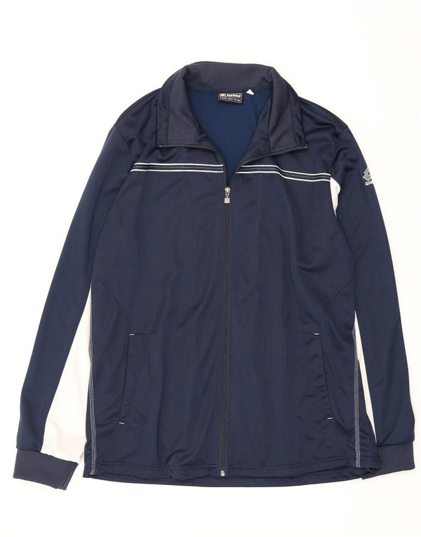 Lotto Mens Tracksuit Top Jacket 3XL Navy Blue Colourblock Polyester
