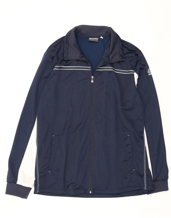 Lotto Mens Tracksuit Top Jacket 3XL Navy Blue Colourblock Polyester