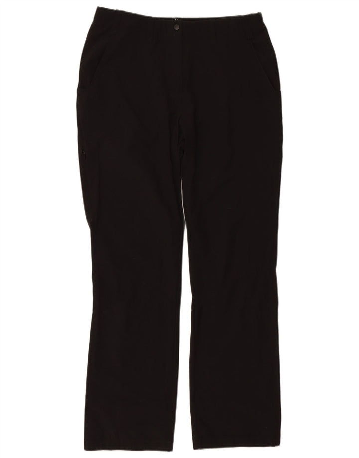 ROHAN Womens Straight Chino Trousers UK 12 Medium W30 L30 Black Polyamide