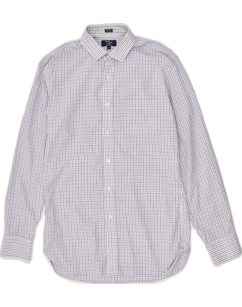 J. CREW Mens Shirt Size 16-16 1/2 Large Blue Check Cotton | Vintage J. Crew | Thrift | Second-Hand J. Crew | Used Clothing | Messina Hembry 