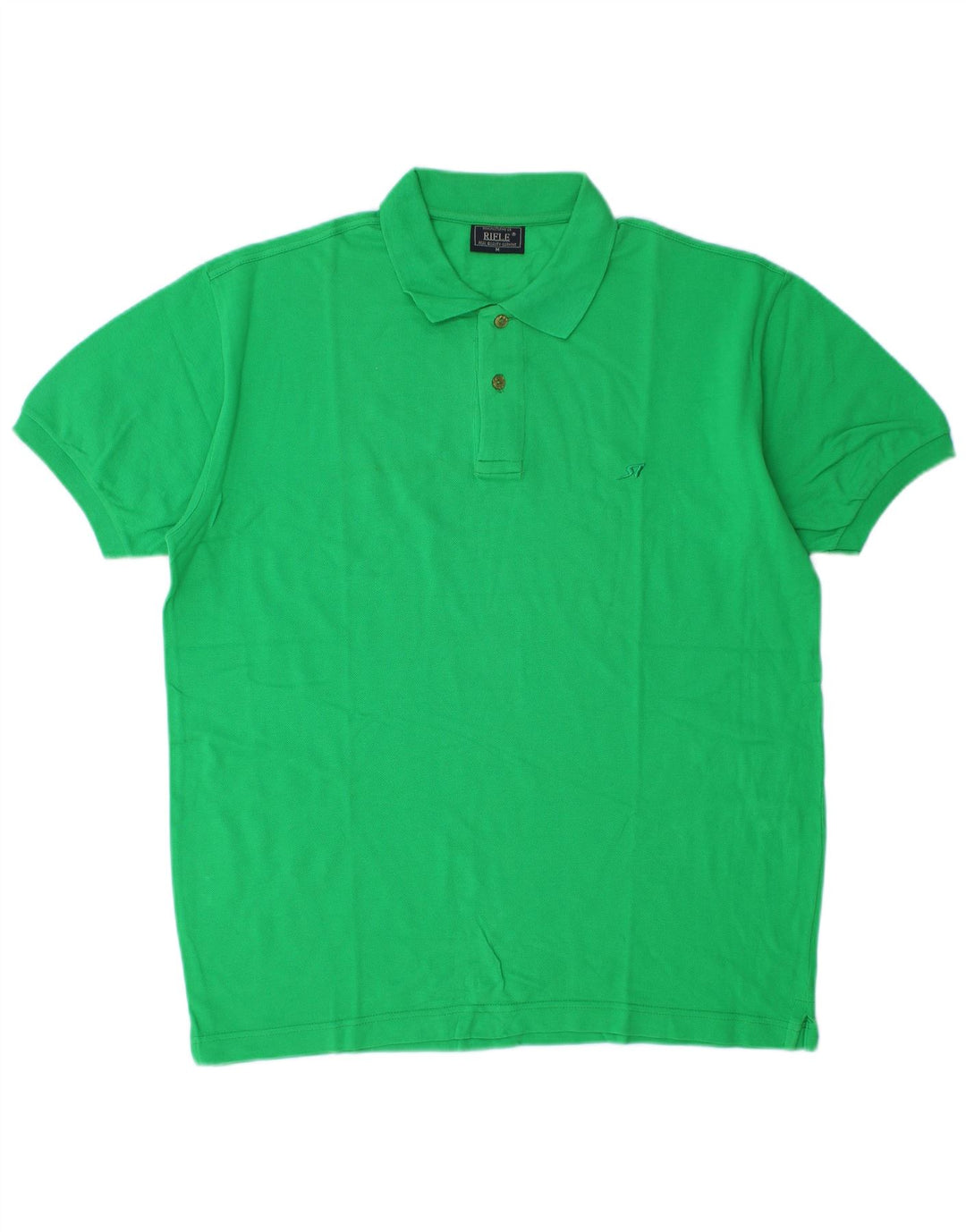 Rifle Mens Polo Shirt Medium Green Cotton