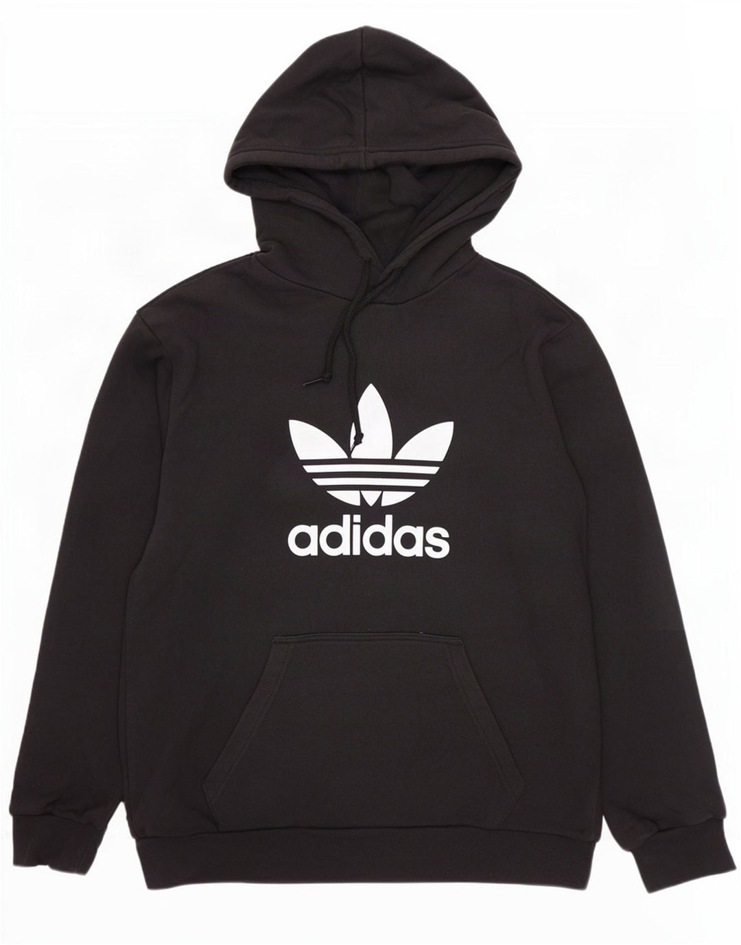 Adidas Mens Graphic Hoodie Jumper Medium Black Cotton