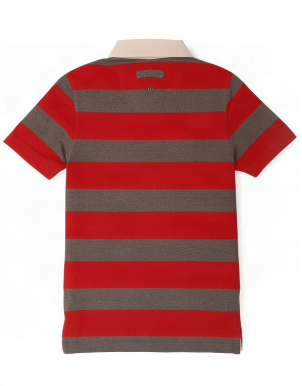 Fat Face Mens Rugby Polo Shirt XS Red Striped Cotton