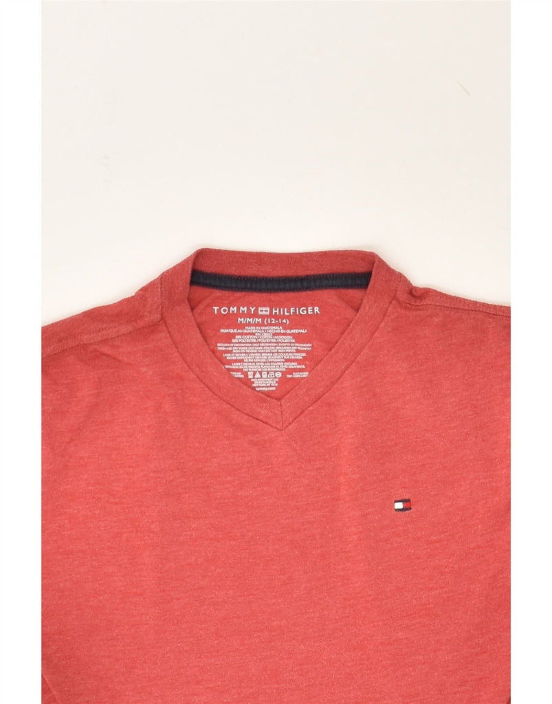 TOMMY HILFIGER Boys T-Shirt Top 12-13 Years Medium  Red Cotton | Vintage Tommy Hilfiger | Thrift | Second-Hand Tommy Hilfiger | Used Clothing | Messina Hembry 