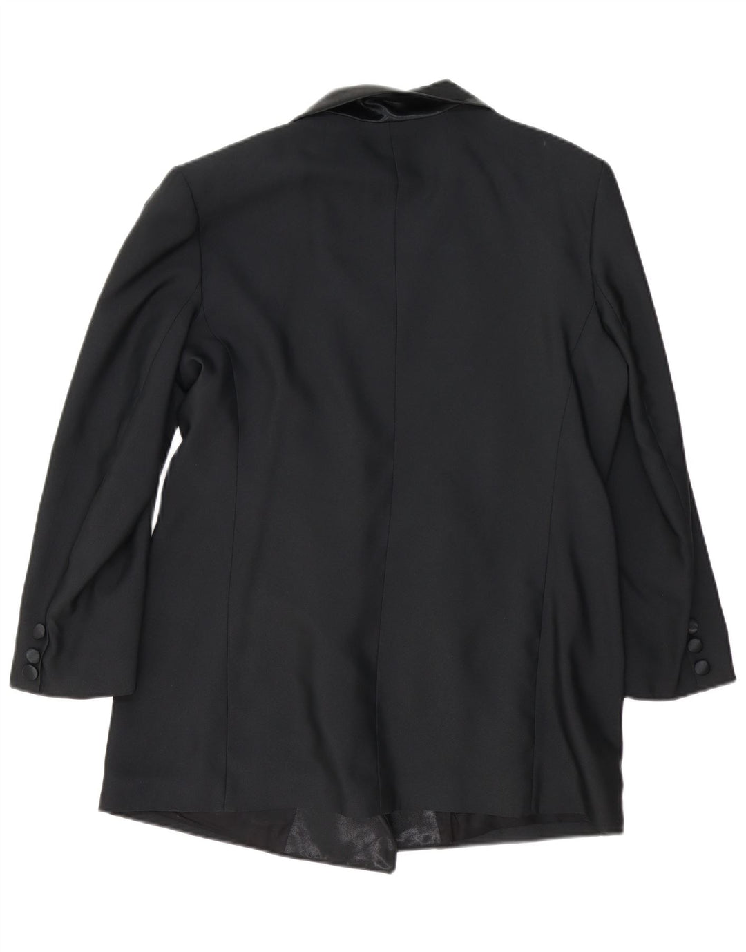 Vintage Womens Double Breasted Blazer Jacket UK 14 Large Black