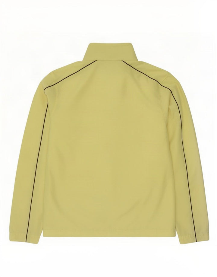 Reebok Womens Tracksuit Top Jacket UK 10 Small Yellow Cotton