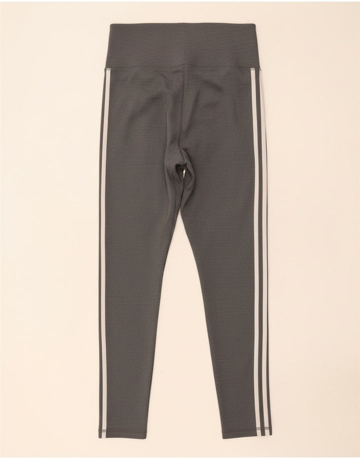 Adidas Womens Climalite Leggings UK 12/14 Medium Grey Polyester