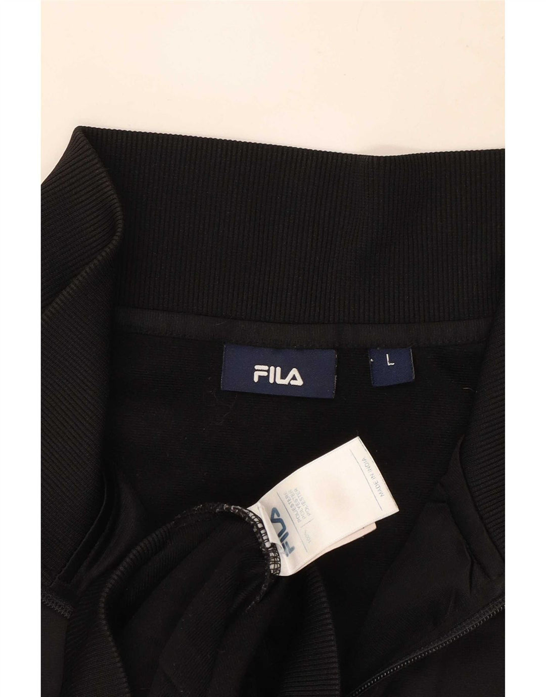 Fila Mens Tracksuit Top Jacket Large Black Colourblock Polyester