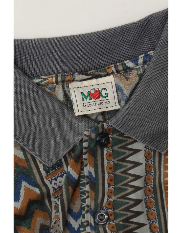 Mango Mens Polo Shirt XL Multicoloured Geometric