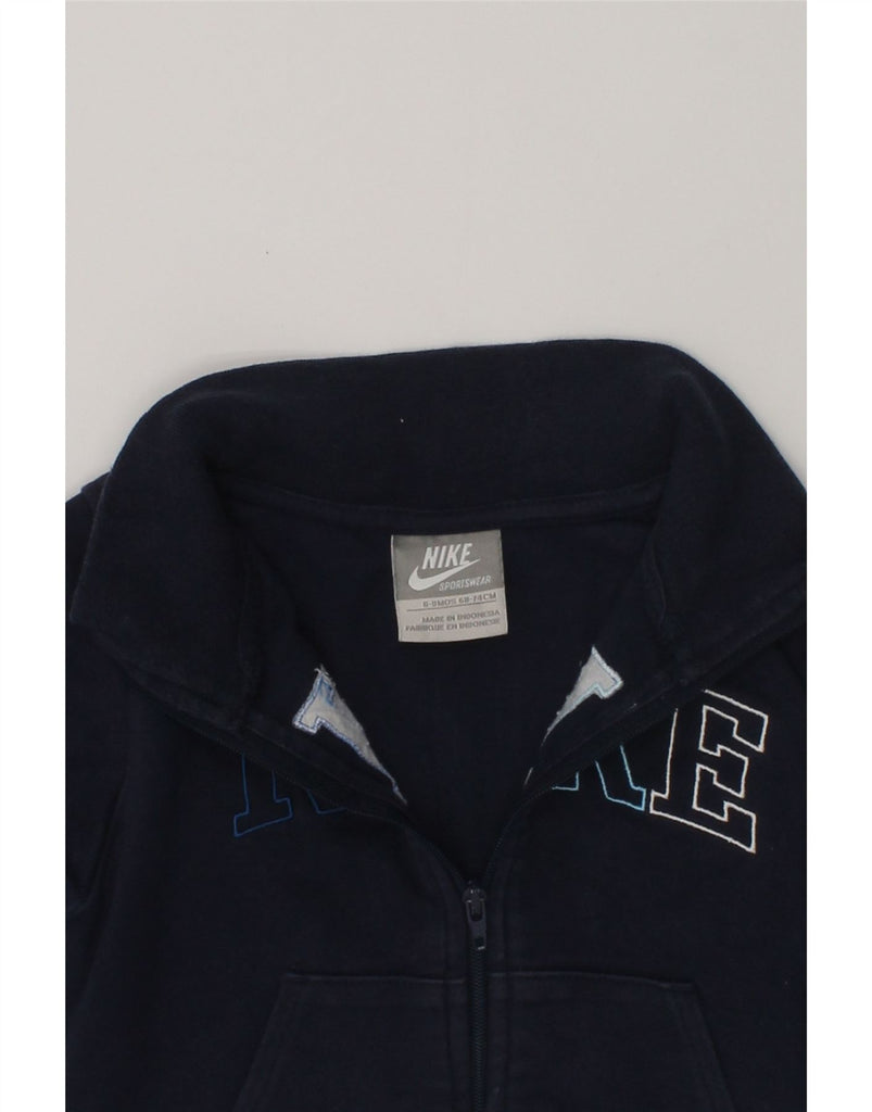 NIKE Baby Boys Graphic Tracksuit Top Jacket 6-9 Months Navy Blue Cotton | Vintage Nike | Thrift | Second-Hand Nike | Used Clothing | Messina Hembry 