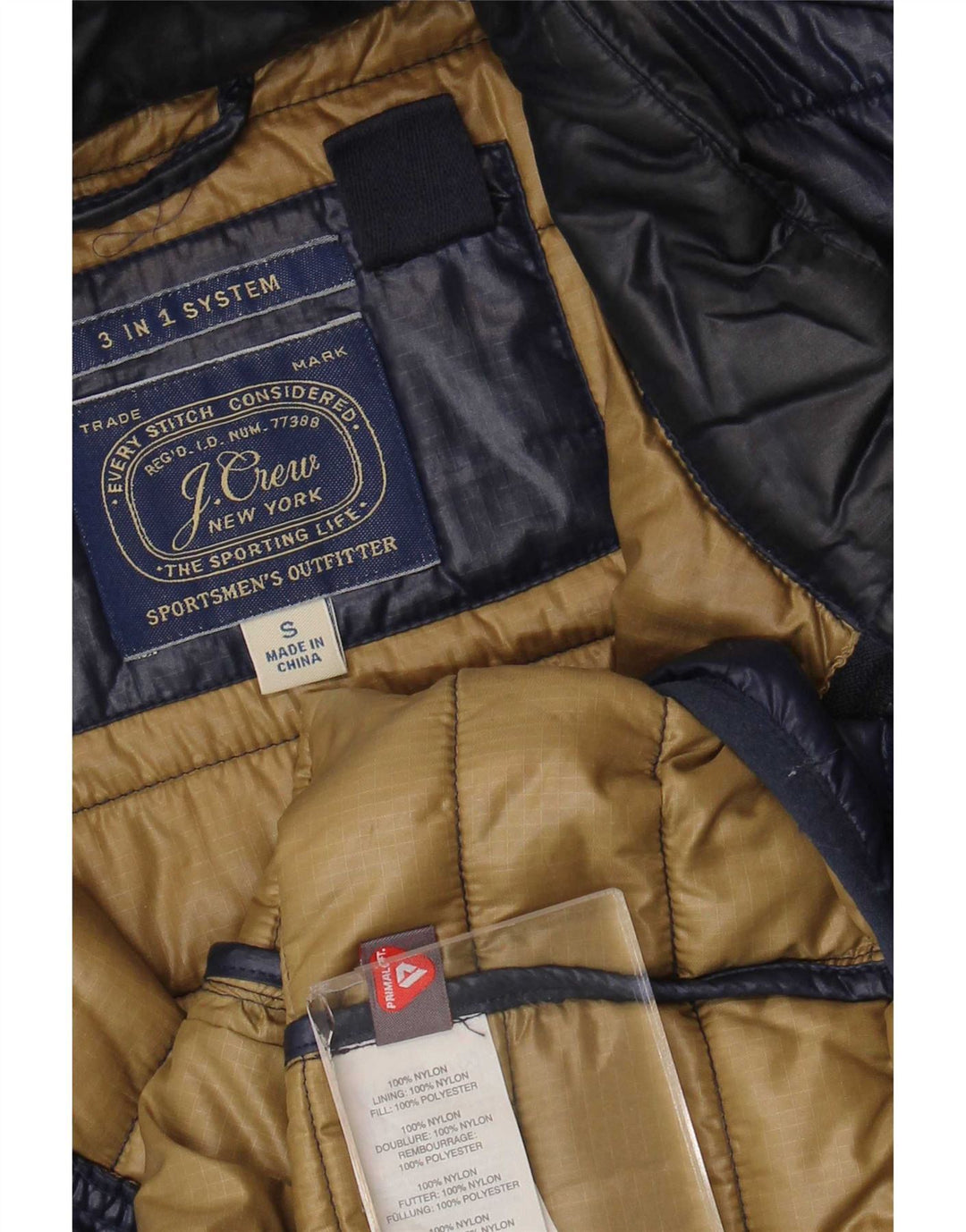 J. Crew Mens Padded Gilet UK 36 Small Navy Blue Nylon