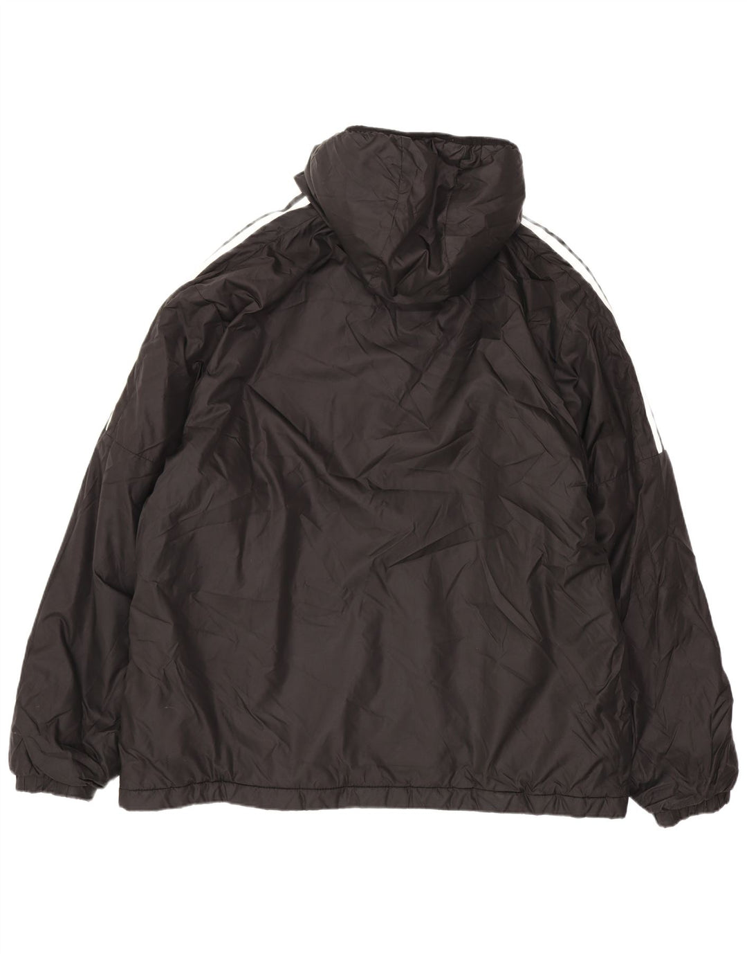 Adidas Mens Hooded Padded Jacket UK 42 XL Black Polyester