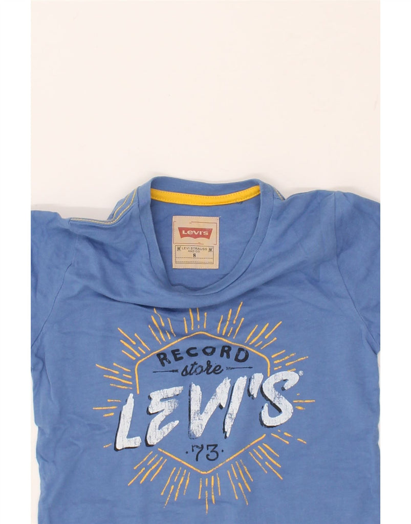 LEVI'S Boys Graphic T-Shirt Top 7-8 Years Blue Cotton | Vintage Levi's | Thrift | Second-Hand Levi's | Used Clothing | Messina Hembry 