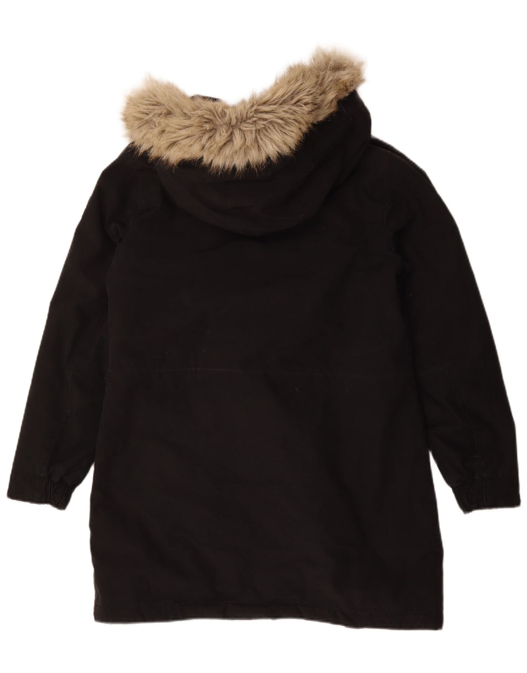 Calvin Klein Jeans Womens Oversized Sherpa Parka Jacket UK 10 Small Black