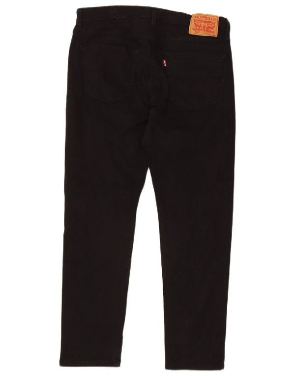 Levi's Mens 512 Slim Tapered Jeans W34 L30 Black Cotton