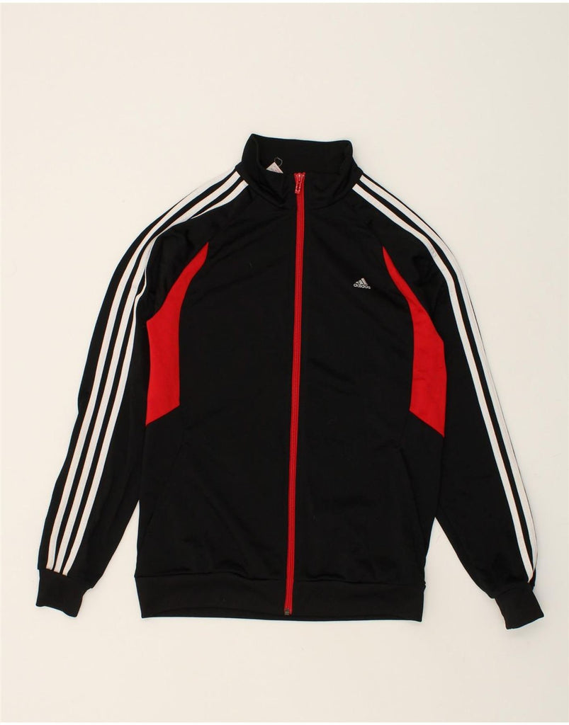 ADIDAS Boys Tracksuit Top Jacket 15-16 Years Black Colourblock Polyester | Vintage Adidas | Thrift | Second-Hand Adidas | Used Clothing | Messina Hembry 