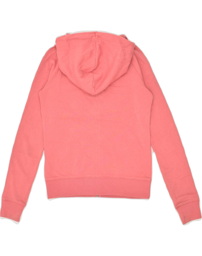 JACK WILLS Womens Zip Hoodie Sweater UK 12 Medium Pink Cotton | Vintage Jack Wills | Thrift | Second-Hand Jack Wills | Used Clothing | Messina Hembry 