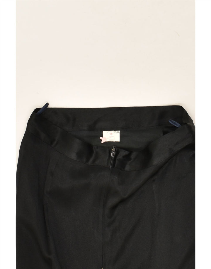 VINTAGE Womens Pencil Skirt EU 36 Small W26 Black Viscose | Vintage Vintage | Thrift | Second-Hand Vintage | Used Clothing | Messina Hembry 