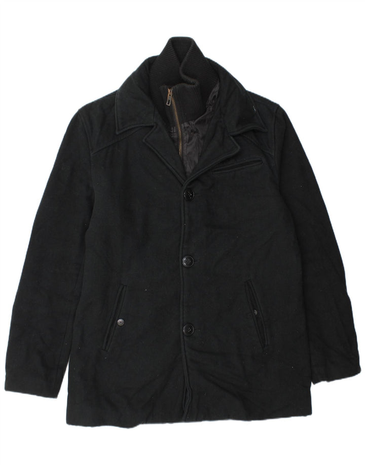 JACK & JONES Mens Windbreaker Coat UK 40 Large Black