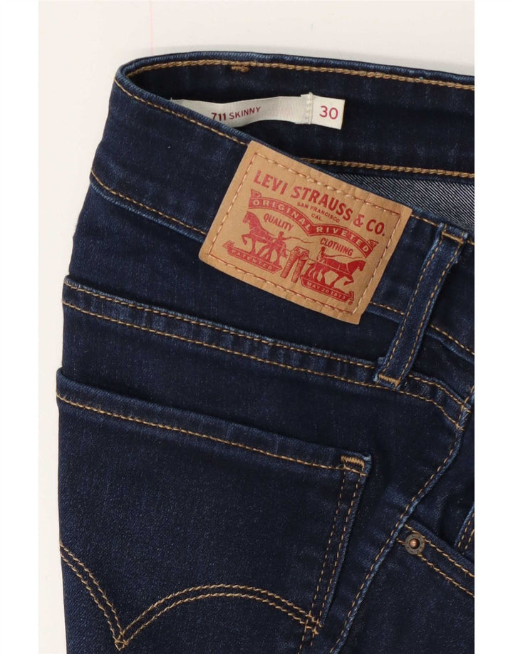 Levi's Womens 711 Skinny Jeans W30 L30 Navy Blue