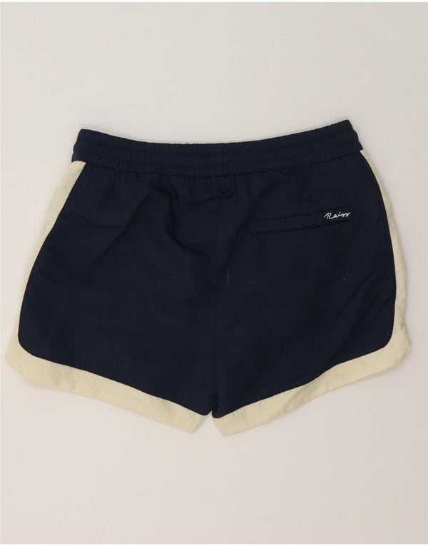 Reiss Womens Sport Shorts UK 4 XS Navy Blue Colourblock Polyamide