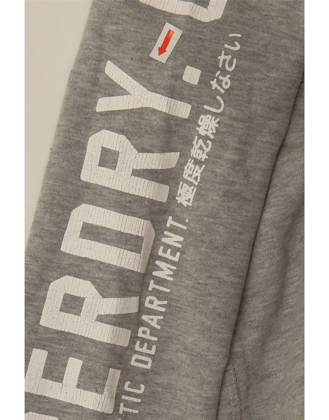 SUPERDRY Womens Track & Field Graphic Sweatshirt Jumper UK 16 Large Grey Vintage Superdry and Second-Hand Superdry from Messina Hembry 