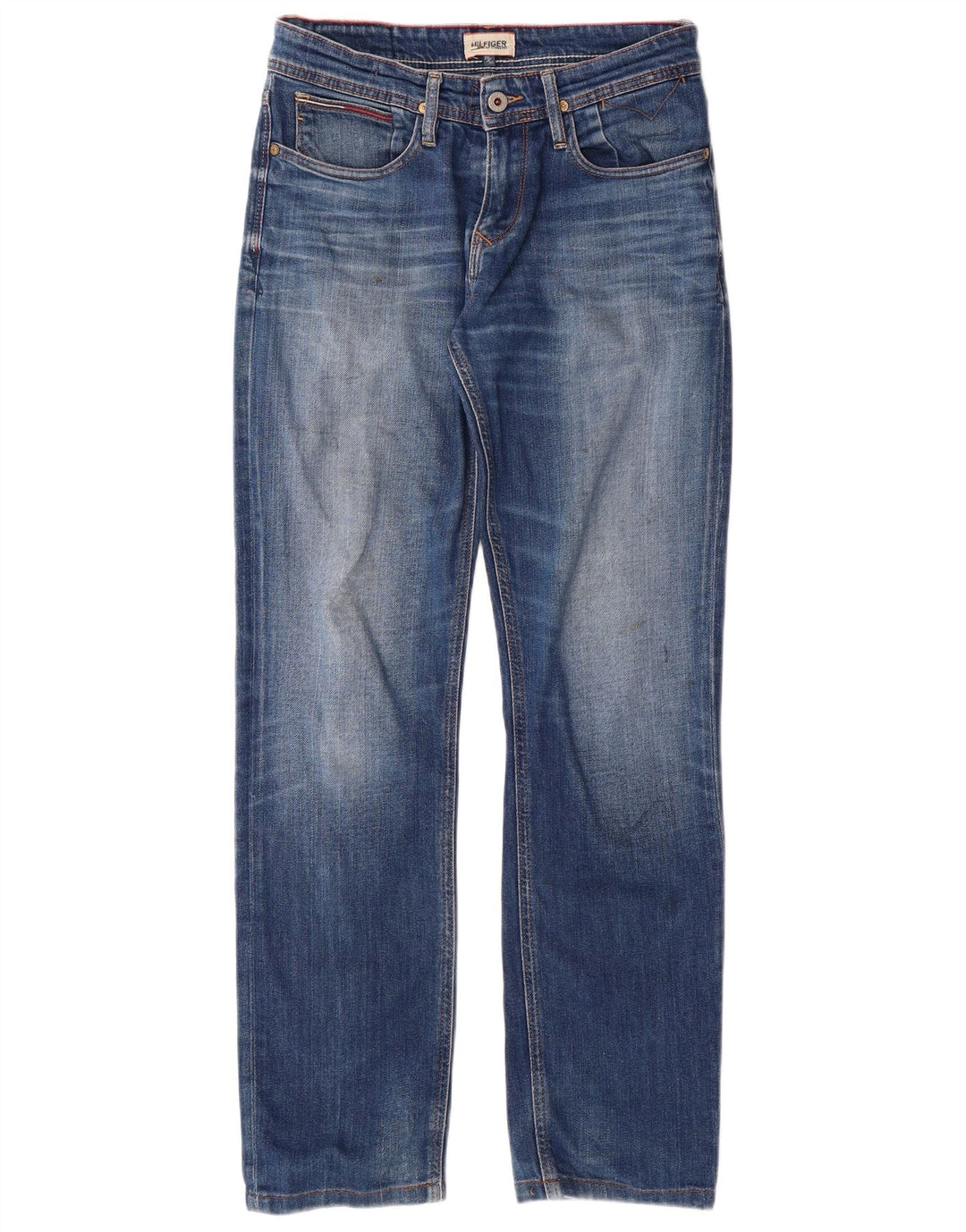 TOMMY HILFIGER Mens Straight Jeans W29 L30 Blue Cotton