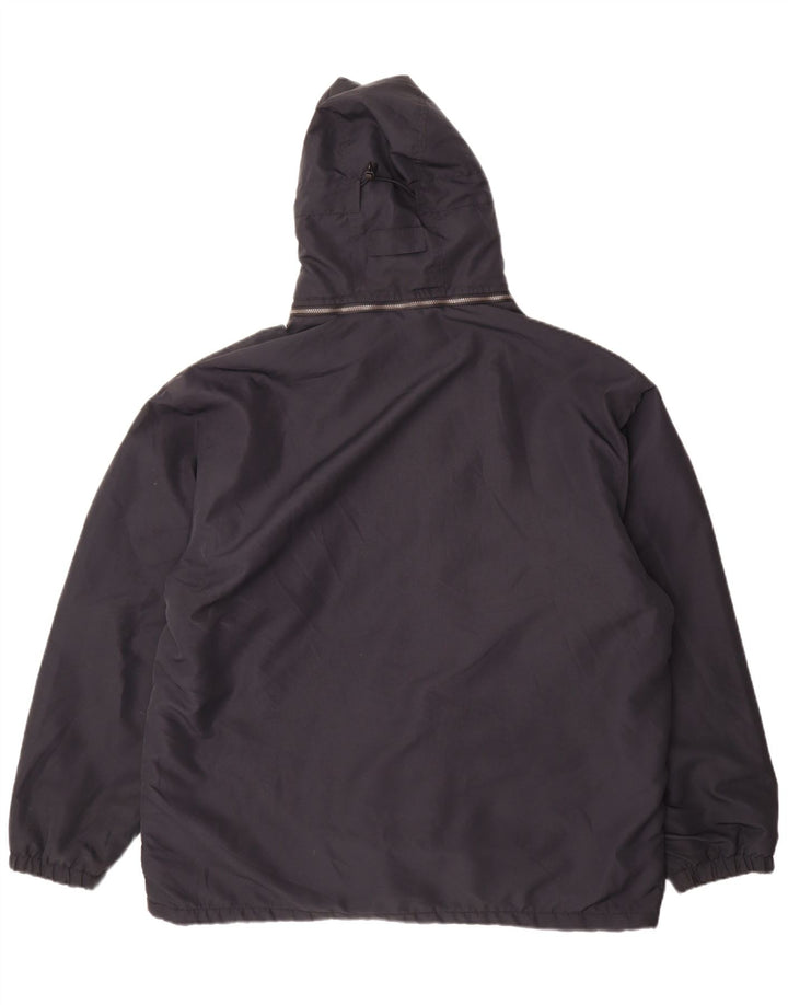 Kappa Mens Hooded Reversible Jacket UK 40 Large Navy Blue Polyester