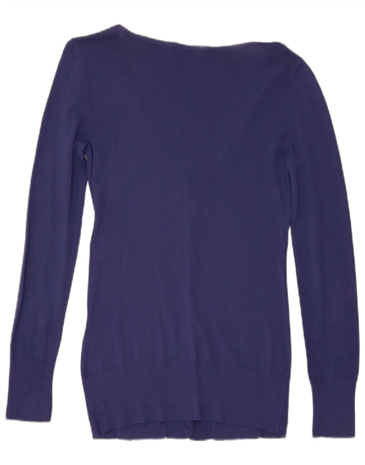 Guess Womens Cardigan Sweater UK 12 Medium Navy Blue Viscose