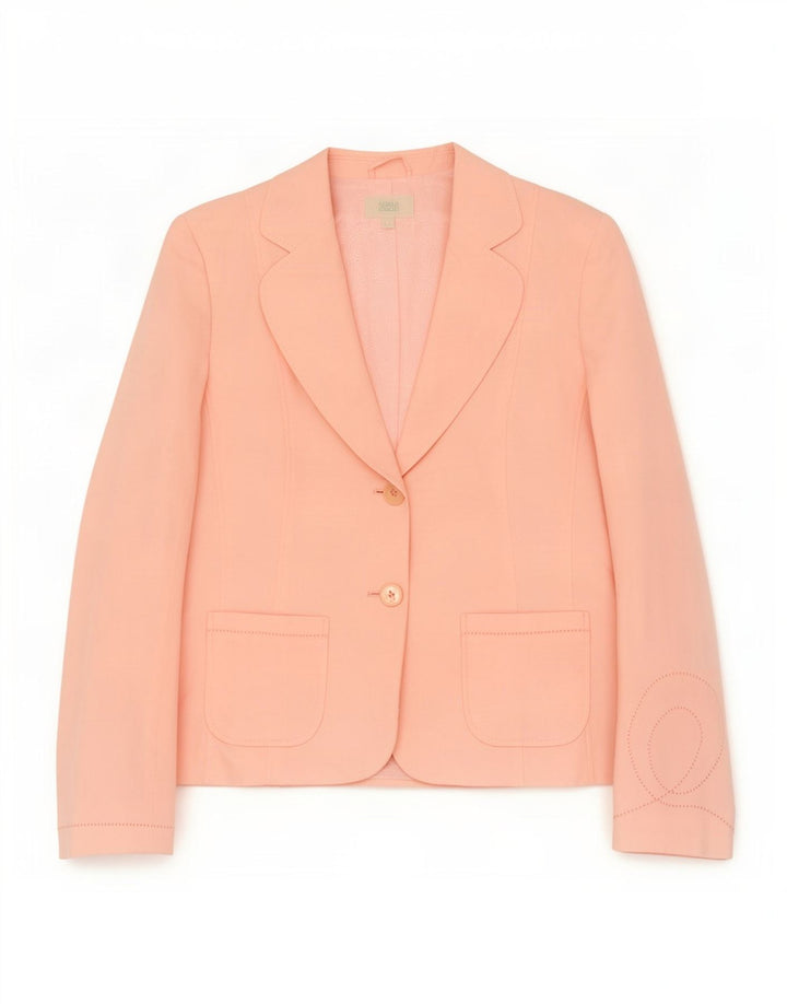 Marks & Spencer Womens 2 Button Blazer Jacket UK 14 Large Pink Lyocell