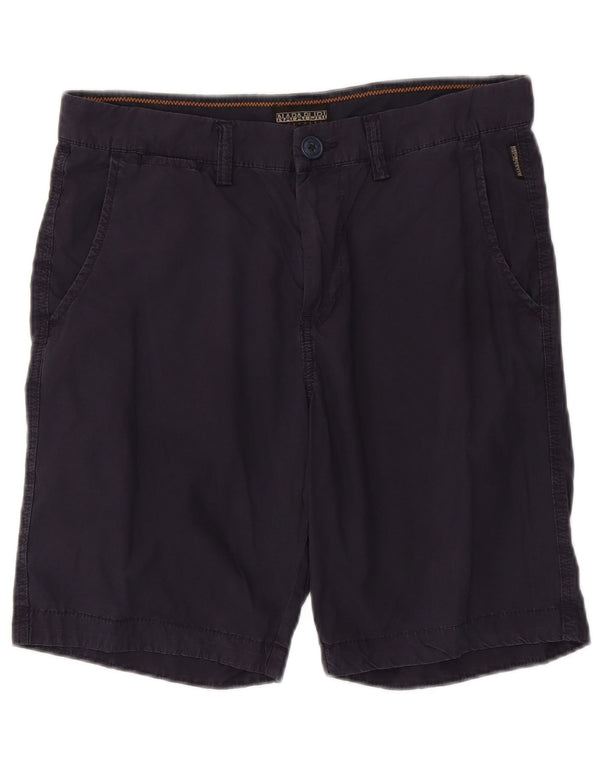 Napapijri Mens Chino Shorts W31 Medium Navy Blue Cotton